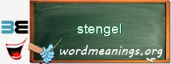 WordMeaning blackboard for stengel